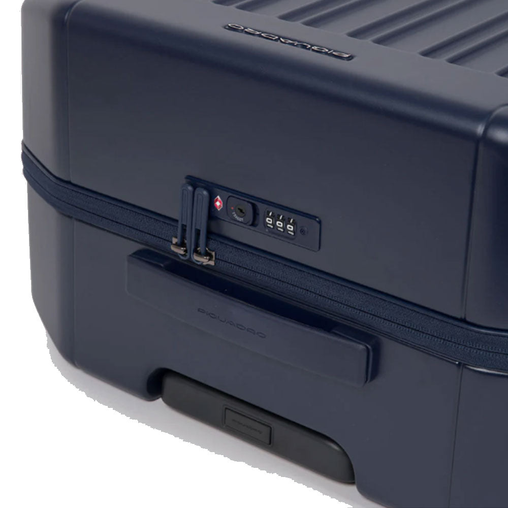 Trolley Medio PIQUADRO Rigido 4 Ruote Blu Opaco - BV4427PQL