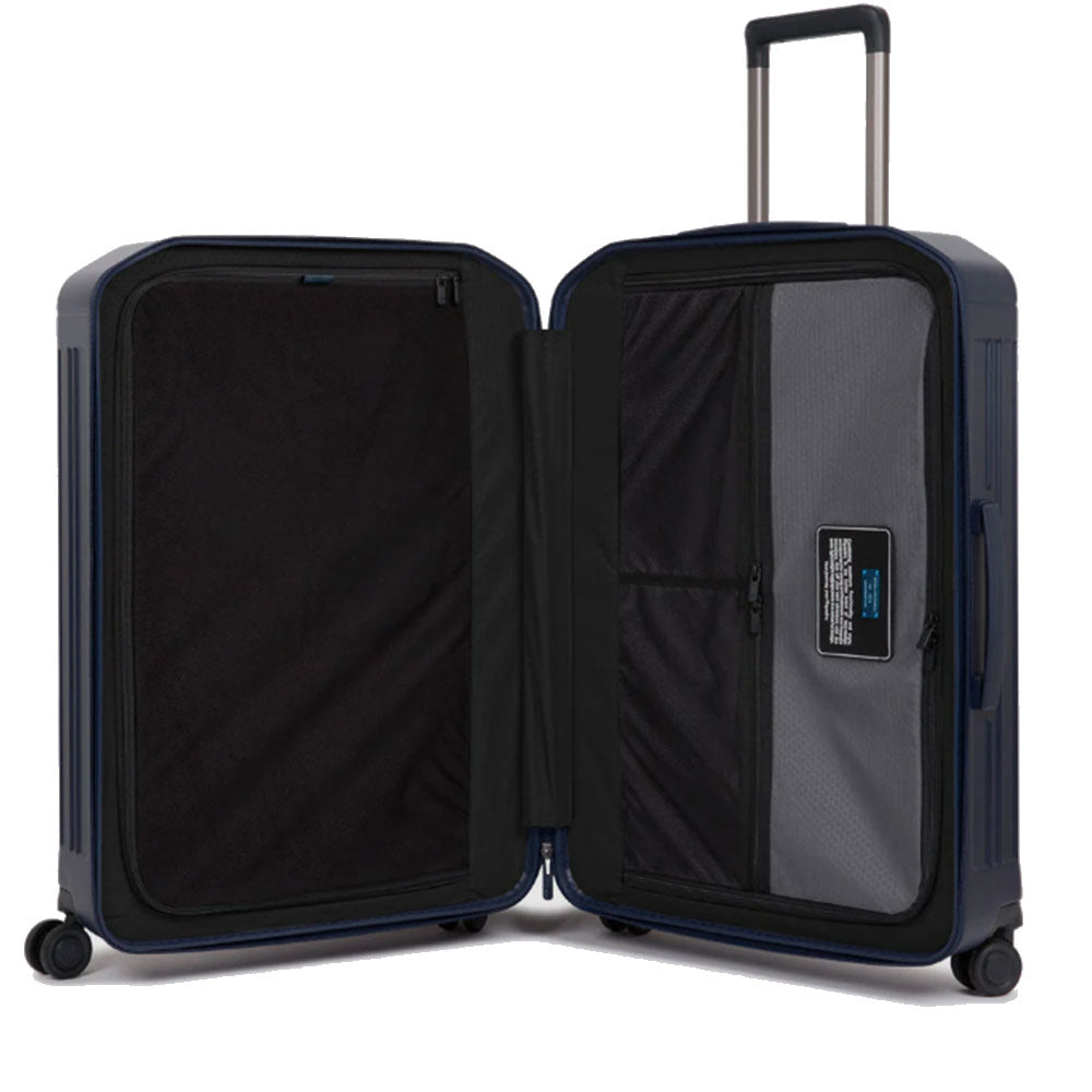 Trolley Medio PIQUADRO Rigido 4 Ruote Blu Opaco - BV4427PQL