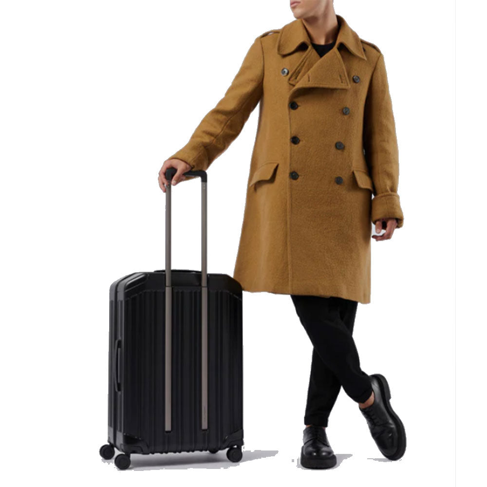 Trolley Medio PIQUADRO Rigido 4 Ruote Nero Opaco - BV4427PQL