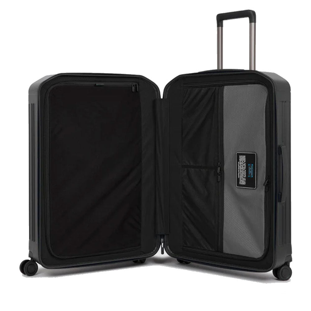 Trolley Medio PIQUADRO Rigido 4 Ruote Nero Opaco - BV4427PQL