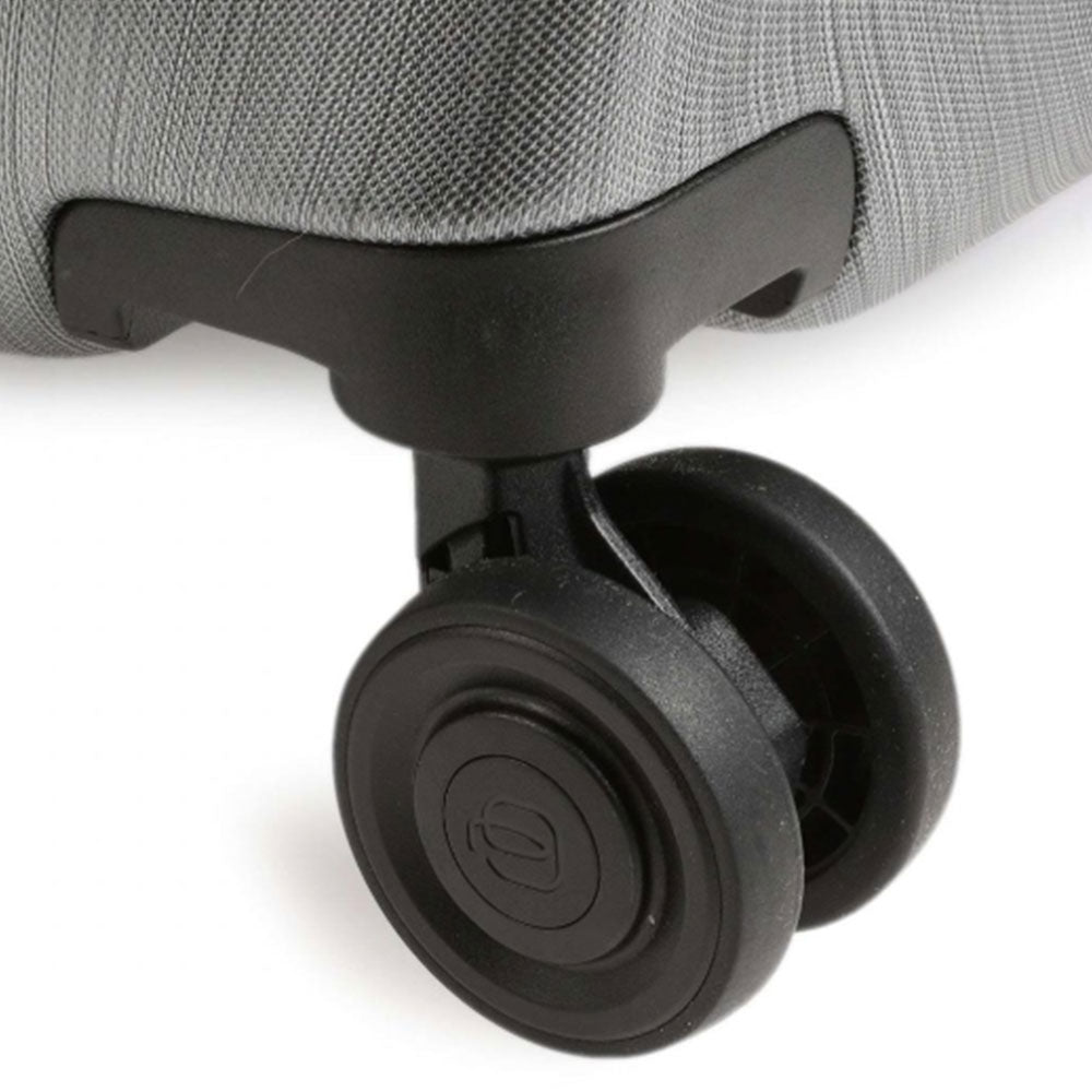 Trolley Grande PIQUADRO Rigido 4 Ruote Grigio Metallizzato - Cuoio Linea PQLM - BV4428PQLM