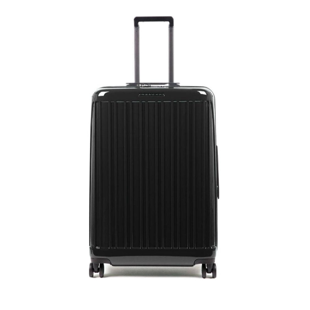 PIQUADRO 
Starrer mittelgroßer Trolley mit 4 Rädern in Schwarz– BV5028SK70