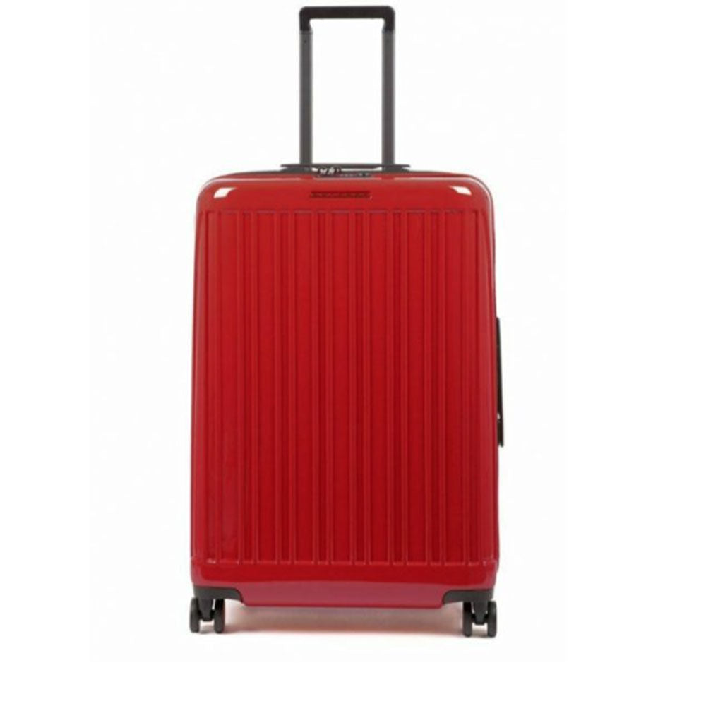 PIQUADRO
Mittelgroßer Trolley mit 4 Rädern in der Farbe Rot – BV5028SK70