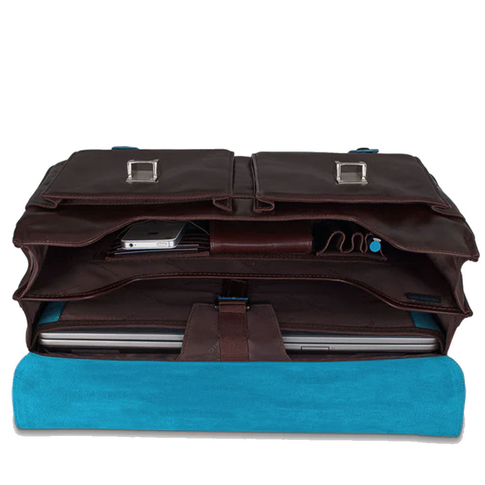 PIQUADRO BLUE SQUARE LINIE
Aktentasche 15,6" Laptophalter aus Mahagonileder - CA1068B2