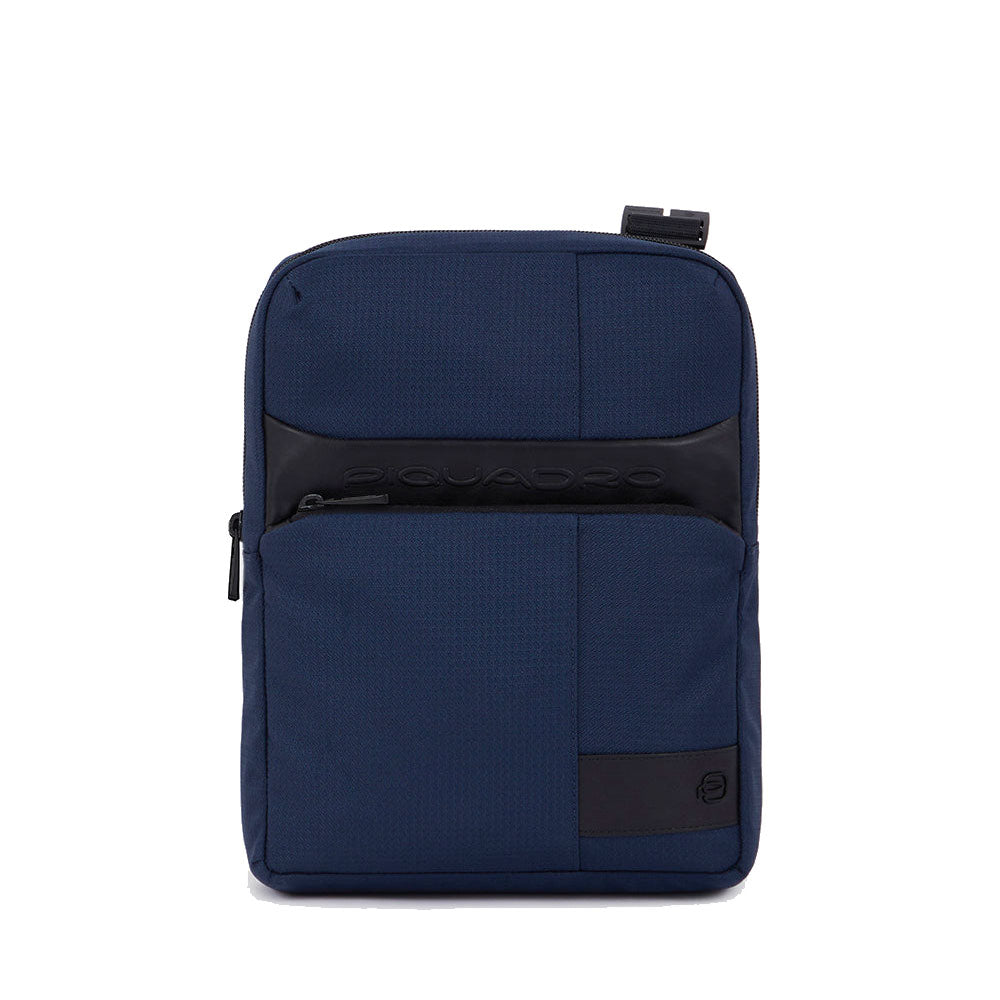 Borsello Uomo PIQUADRO porta iPad in Tessuto e Pelle Blu CA1816W129