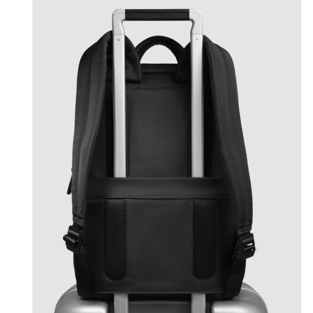 Zaino Uomo PIQUADRO Porta Pc 14" in Tessuto e Pelle Nera Linea Brief - CA3214BR2