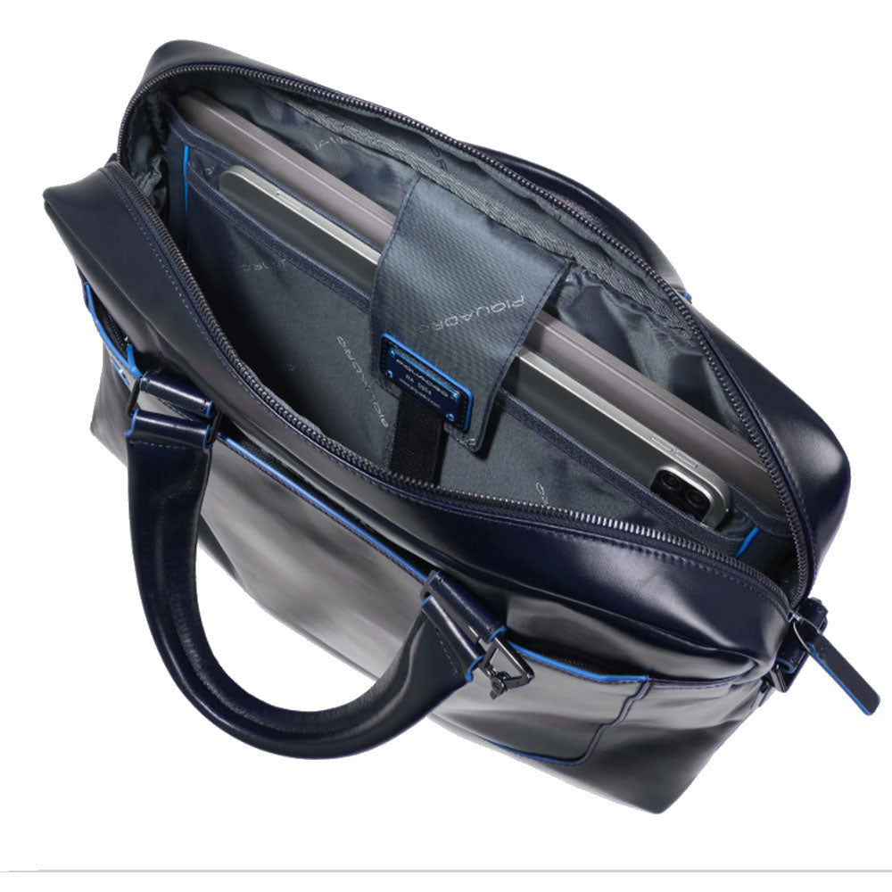 Cartella PIQUADRO Porta Pc 14" in Pelle Blu Linea Blue Square - CA3335B2