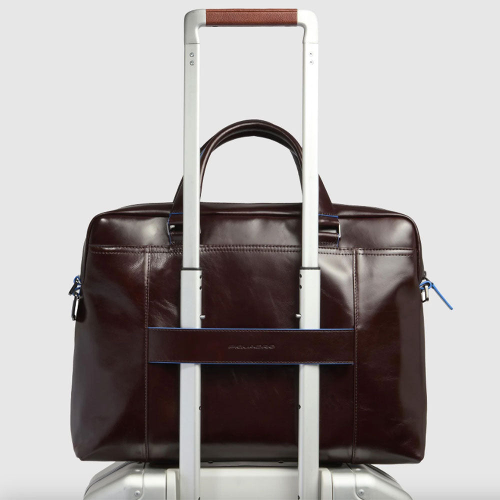 Cartella PIQUADRO Porta Pc 14" in Pelle Mogano Linea Blue Square - CA3335B2
