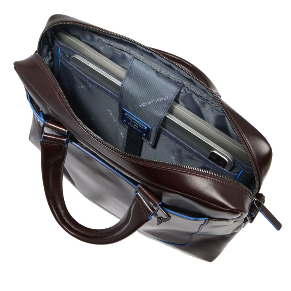 Cartella PIQUADRO Porta Pc 14" in Pelle Mogano Linea Blue Square - CA3335B2