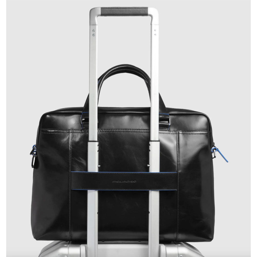 Cartella PIQUADRO Porta Pc 14" in Pelle Nera Linea Blue Square - CA3335B2