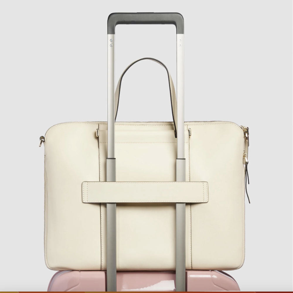 PIQUADRO Damen Arbeitstasche Circle Line aus weißem Leder - CA4021W92