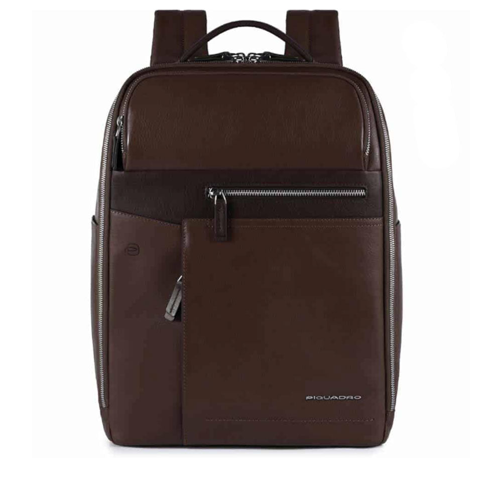 Zaino PIQUADRO porta Pc 14" e iPad in Pelle Testa Moro Linea Cary - CA4118W82