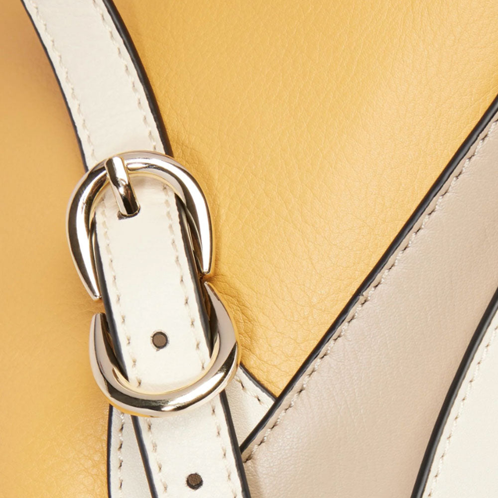 Zaino Donna PIQUADRO Porta Computer in Pelle Giallo - Beige Linea Circle - CA4576W92