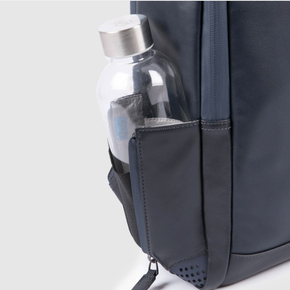 PIQUADRO 15,6" Laptop-Rucksack Urban Line aus blauem Leder - CA4818UB00