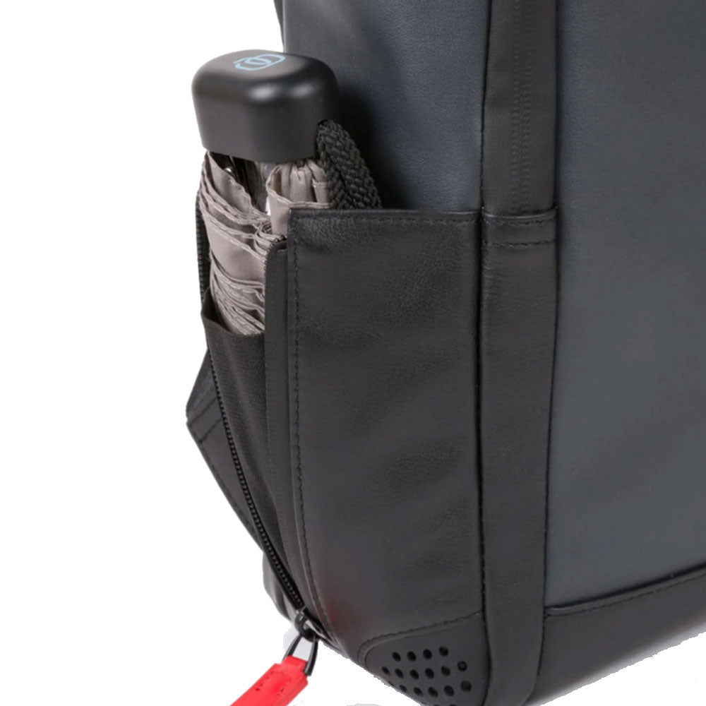 PIQUADRO 15.6" PC Rucksack Urban Line in Leder Farbe Grau - Schwarz - CA4818UB00