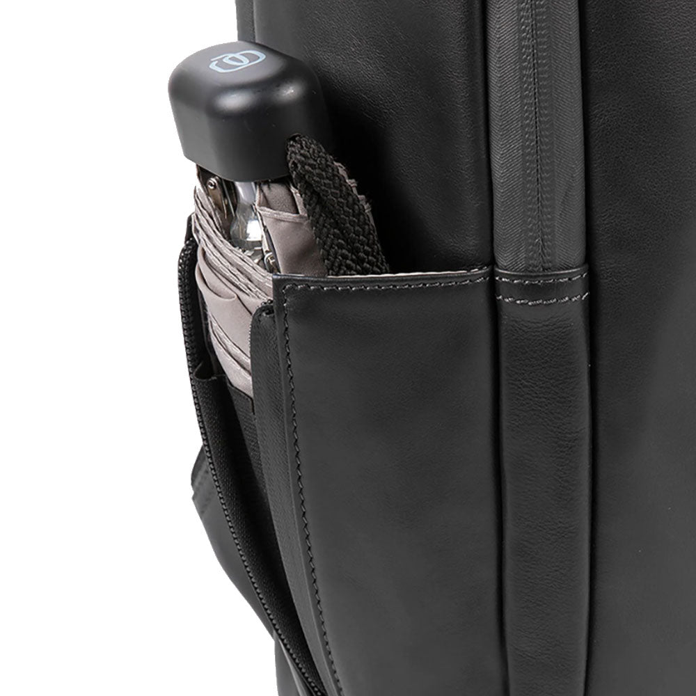 PIQUADRO 15,6" Laptop-Rucksack Urban Line aus schwarzem Leder - CA4818UB00