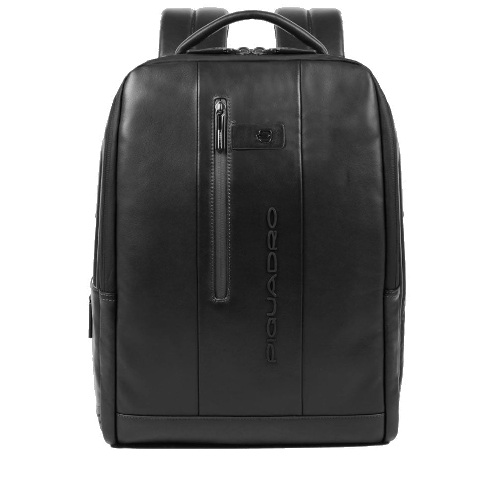 PIQUADRO 15,6" Laptop-Rucksack Urban Line aus schwarzem Leder - CA4818UB00