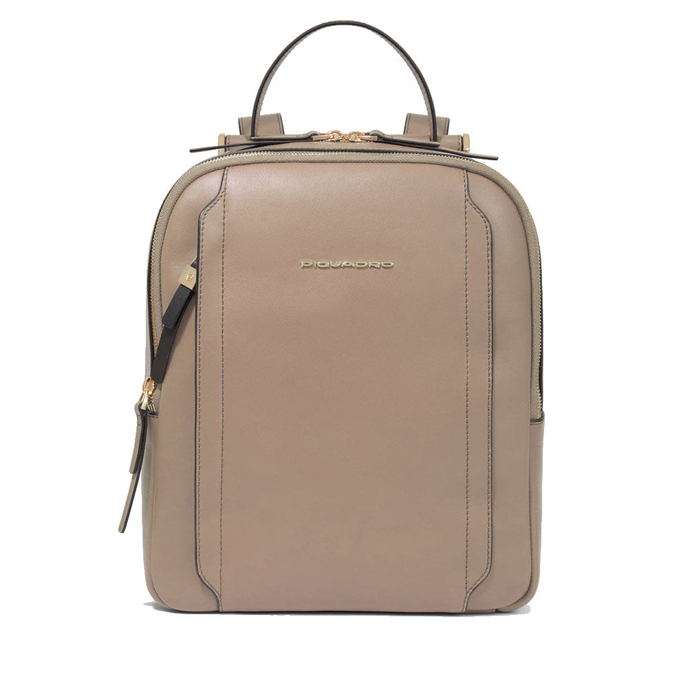 Zaino Donna Porta iPad®Pro 12,9 PIQUADRO linea Circle in Pelle Tortora - CA5566W92