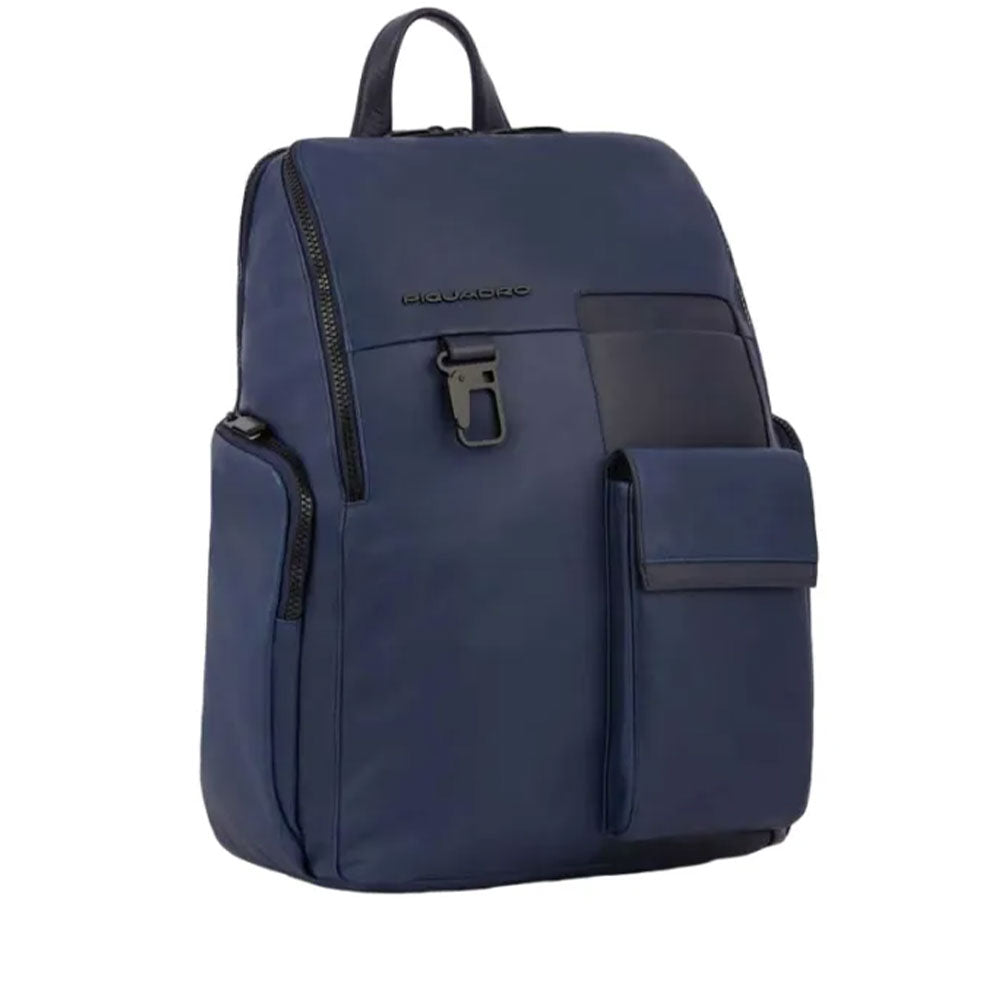 PIQUADRO Finn Linie
Herren Rucksack mit 14-Zoll-Laptopfach aus blauem Leder – CA5988S123