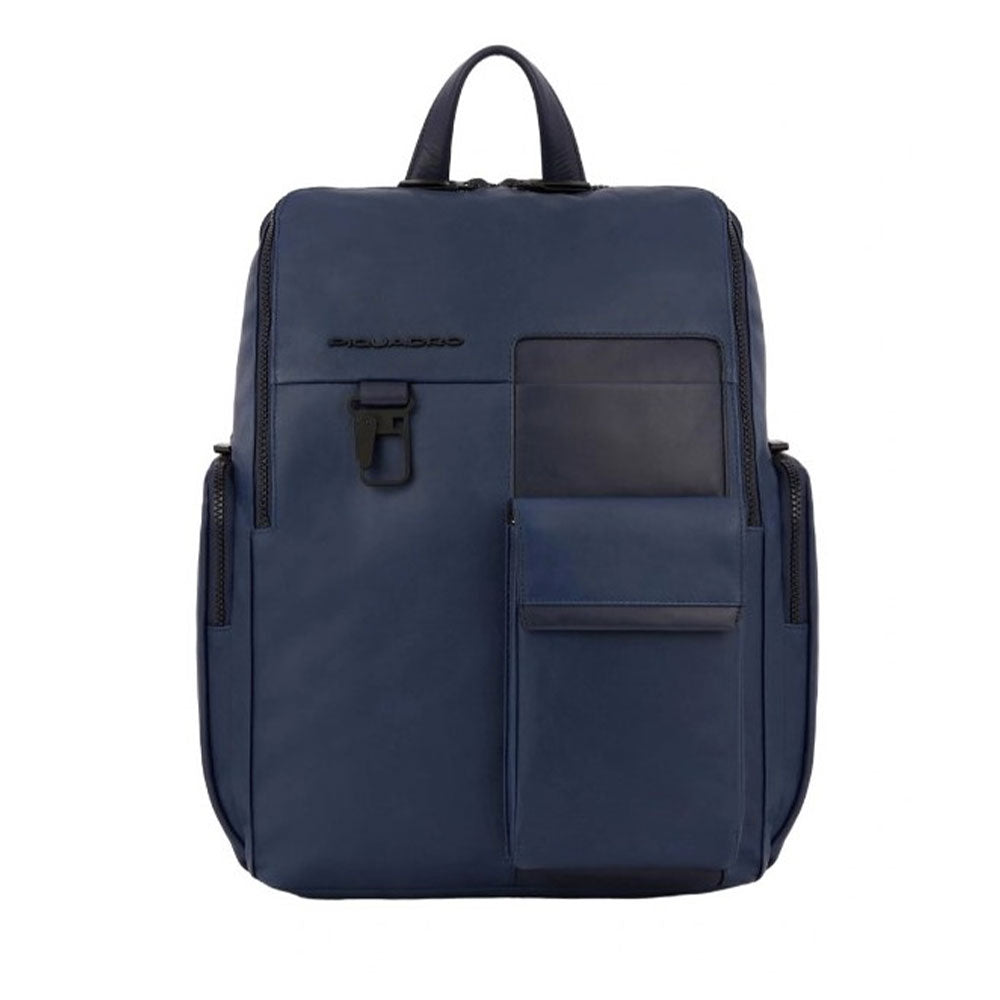 PIQUADRO Finn Linie
Herren Rucksack mit 14-Zoll-Laptopfach aus blauem Leder – CA5988S123