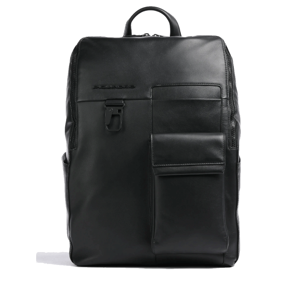 Zaino Uomo PIQUADRO con porta Pc 14" in Pelle Nera Linea Finn - CA5988S123