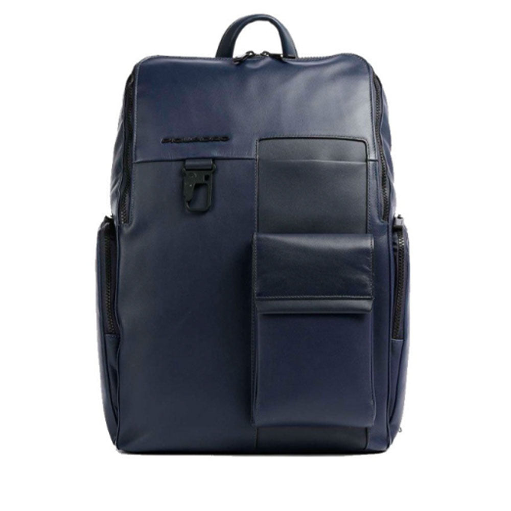PIQUADRO Finn Linie
Herren-Rucksack mit 15,6-Zoll-Laptopfach aus blauem Leder – CA5989S123