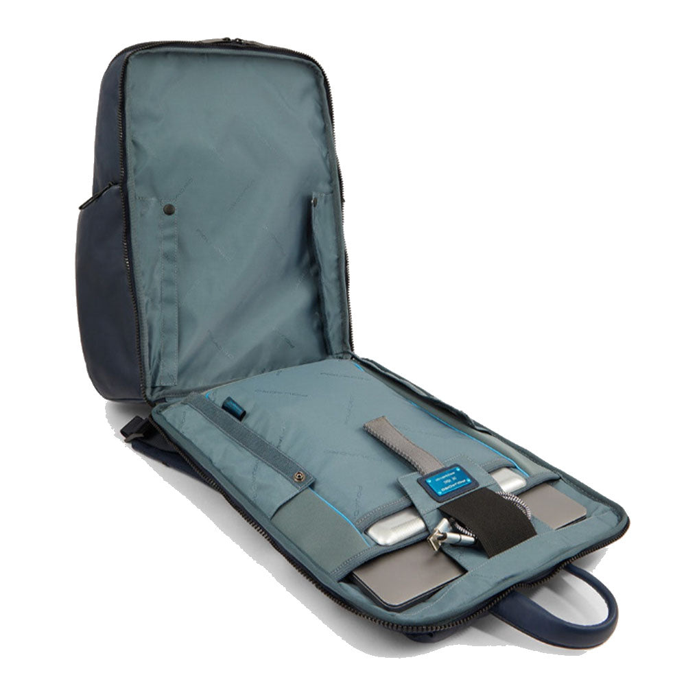 PIQUADRO
Herren Rucksack mit 15,6-Zoll-Laptopfach aus schwarzem Leder Finn Line – CA5989S123