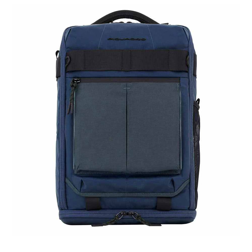 fahrradrucksack mit halterung PIQUADRO ARNE LINIE Fahrradrucksack aus blauem recyceltem Nylon mit 14 – Cuoieriashop