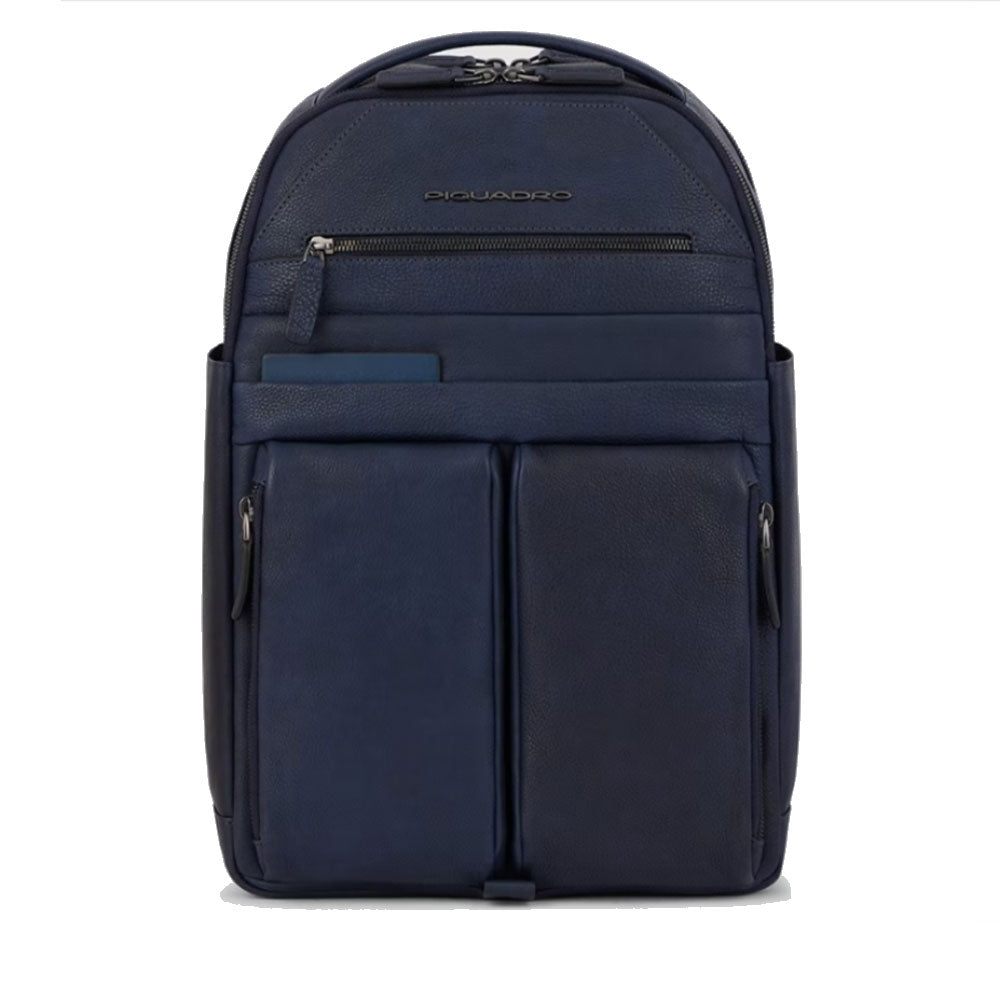 PIQUADRO Paavo Linie
Herren-Rucksack mit 15,6-Zoll-PC-Fach aus blauem Leder – CA6030S122
