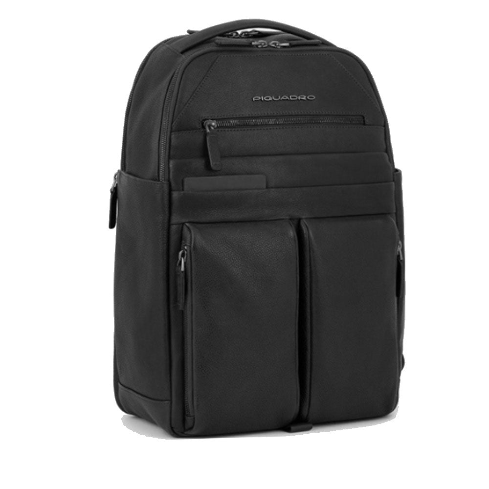 PIQUADRO Paavo Linie
Herren-Rucksack mit 15,6"-PC-Fach aus schwarzem Leder – CA6030S122