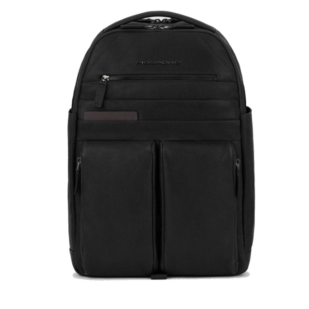 PIQUADRO Paavo Linie
Herren-Rucksack mit 15,6"-PC-Fach aus schwarzem Leder – CA6030S122