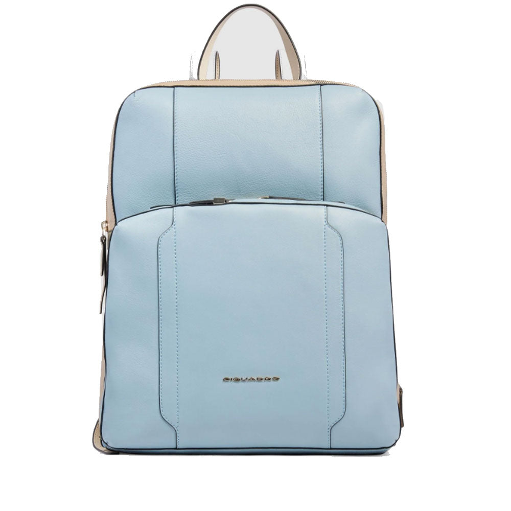 PIQUADRO Circle Line - CA6216W92
Damen Rucksack mit 15,6" Laptopfach in Leder in der Farbe Hellblau - Beige