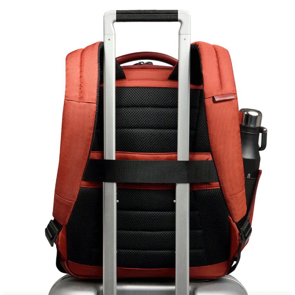Zaino PIQUADRO porta Pc 14" in Tessuto e Pelle Colore Arancio Linea Wollem - CA6238W129