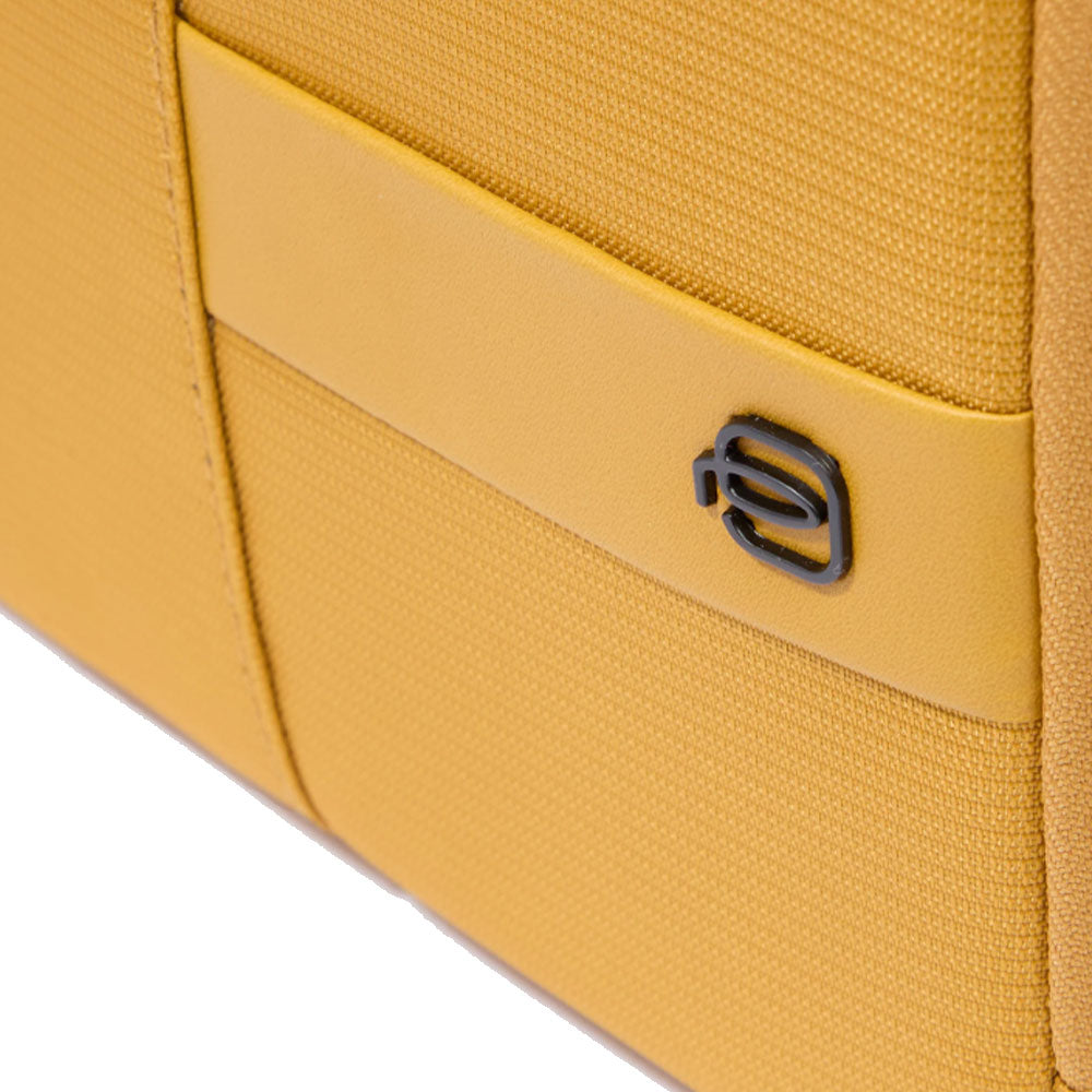 PIQUADRO 14" Laptop-Rucksack aus Stoff und Leder, Farbe Dunkelbraun, Wollem Line - CA6238W129