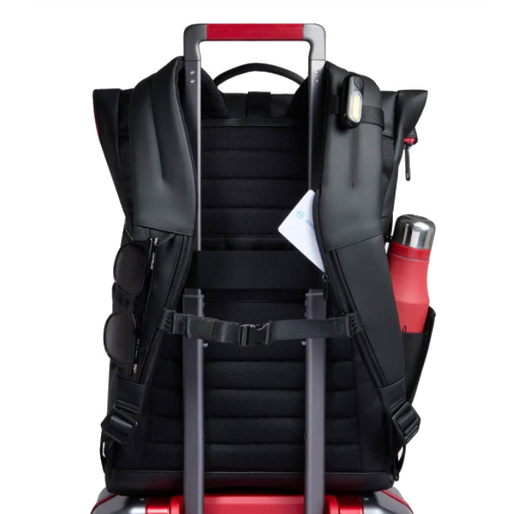 Zaino PIQUADRO per Ducati Roll Top in Tessuto Gommato colore Nero Linea Corner - CA6291C2OWD