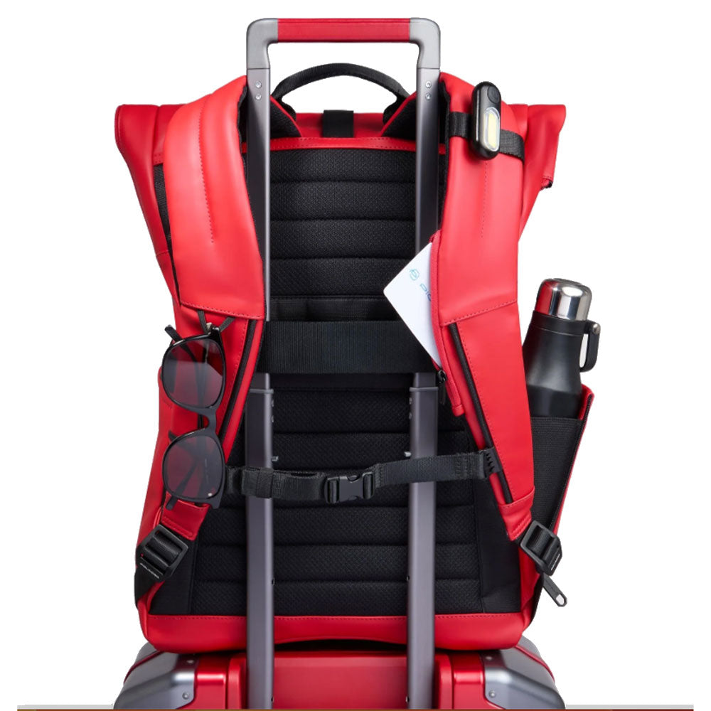 Zaino PIQUADRO per Ducati Roll Top in Tessuto Gommato colore Rosso Linea Corner - CA6291C2OWD