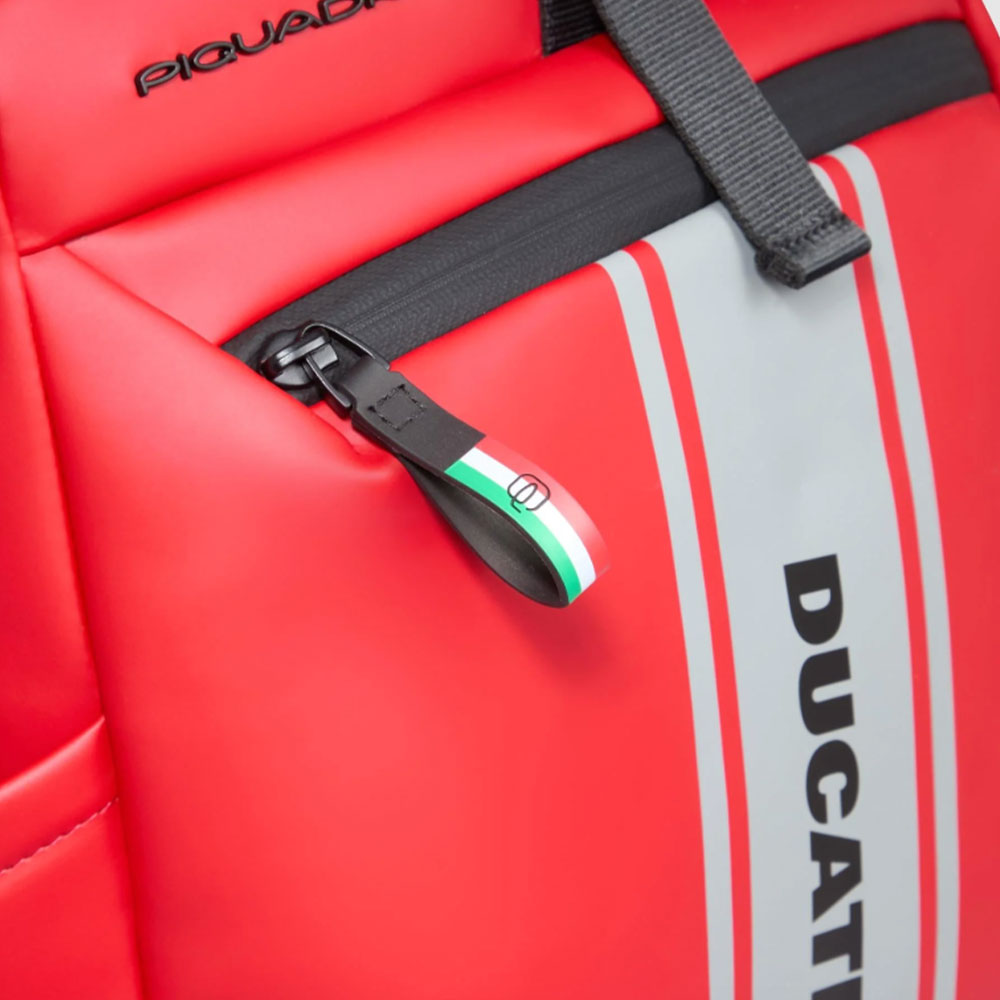 Zaino PIQUADRO per Ducati Roll Top in Tessuto Gommato colore Rosso Linea Corner - CA6291C2OWD