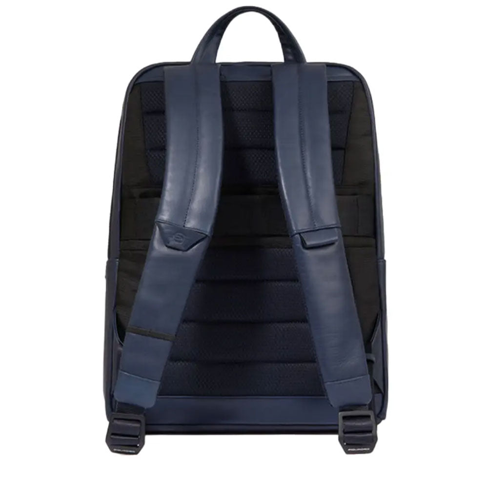 PIQUADRO Herrenrucksack mit 14-Zoll-Laptophalter aus blauem Leder – CA6442W131