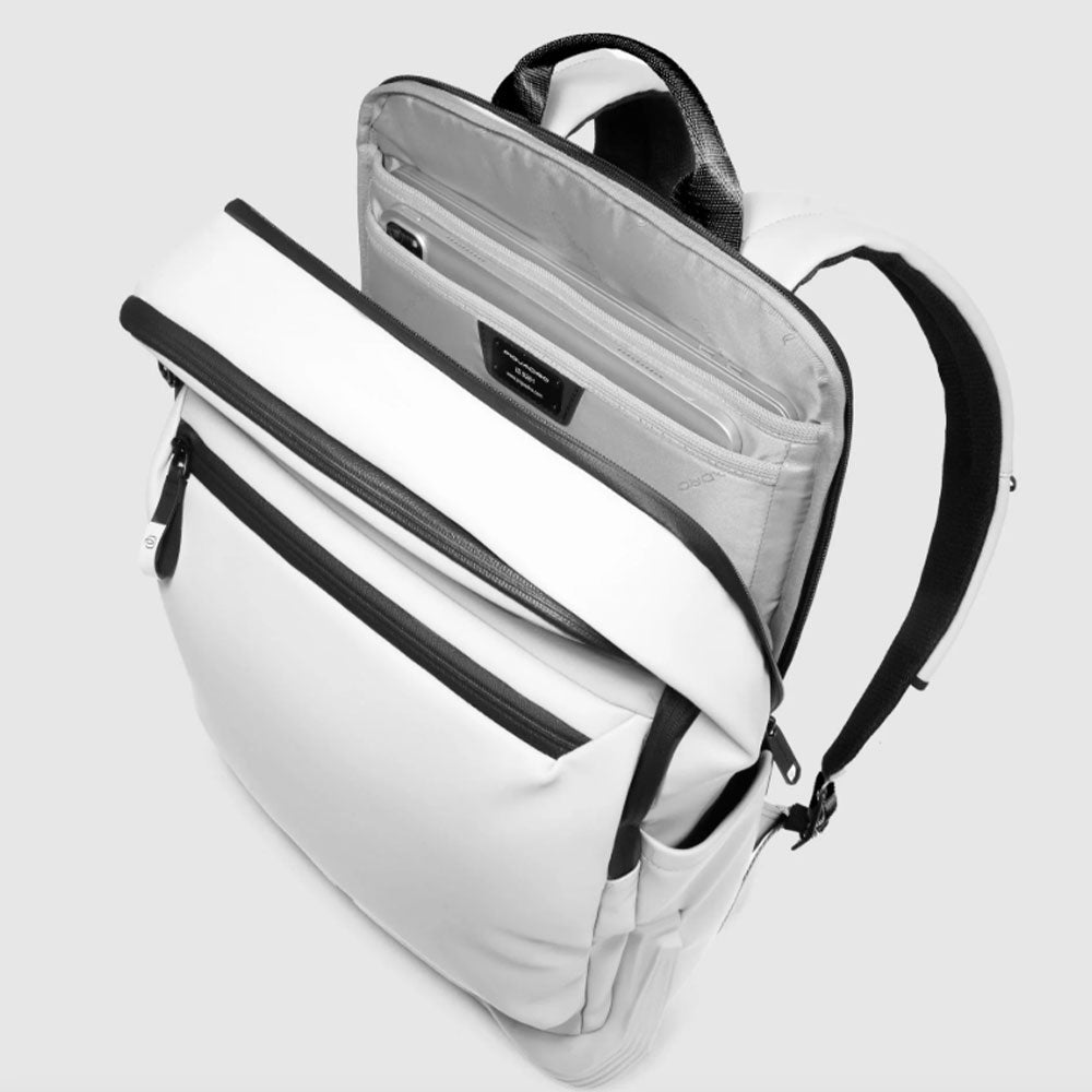 Zaino PIQUADRO Con Porta Pc 14" in Tessuto Bianco Linea Corner 2.0 - CA6464C2OW
