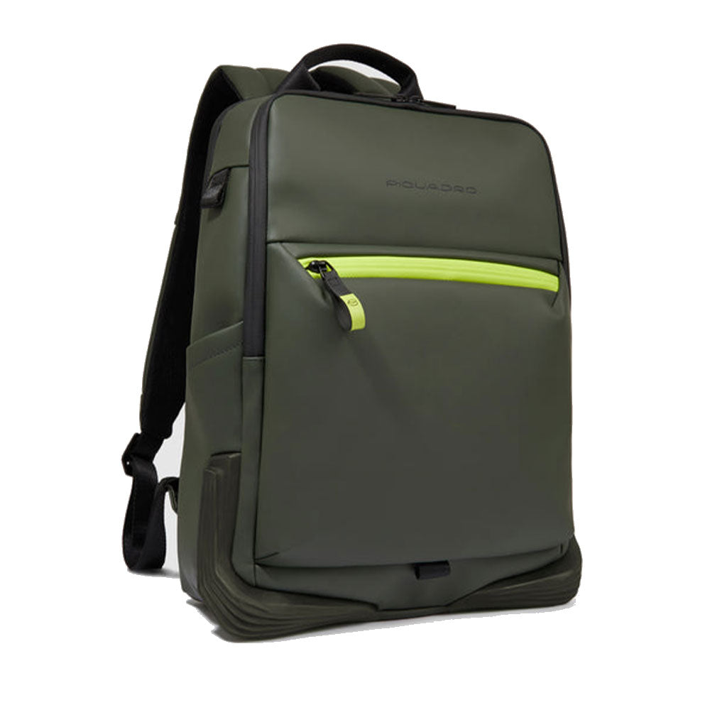 PIQUADRO Rucksack mit 14-Zoll-PC-Halterung aus grünem Stoff Corner 2.0 Line – CA6464C2OW