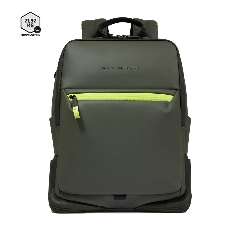 PIQUADRO Rucksack mit 14-Zoll-PC-Halterung aus grünem Stoff Corner 2.0 Line – CA6464C2OW