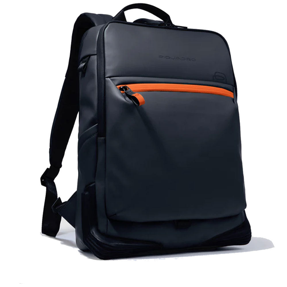 PIQUADRO Rucksack mit 15,6-Zoll-Laptophalter aus blauem Stoff Corner 2.0 Line – CA6465C2OW