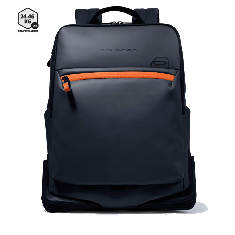 PIQUADRO Rucksack mit 15,6-Zoll-Laptophalter aus blauem Stoff Corner 2.0 Line – CA6465C2OW