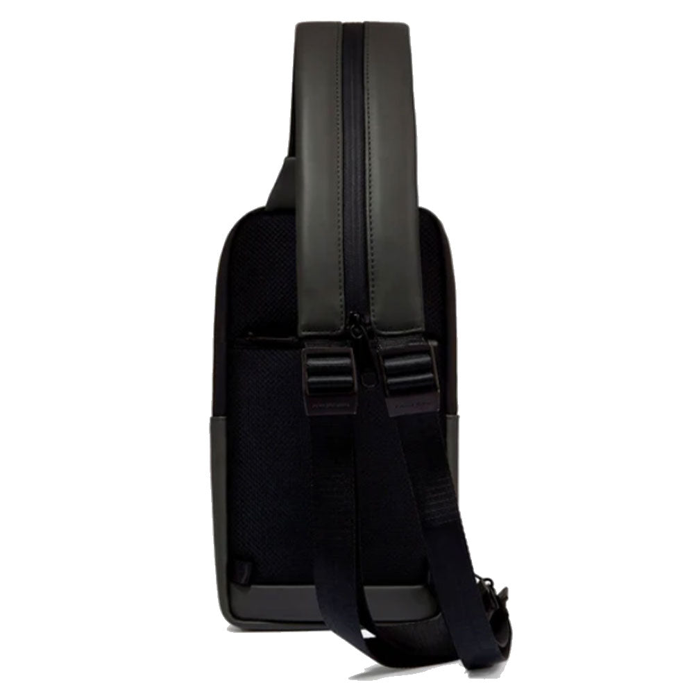 Monospalla Uomo in Tessuto Gommato PIQUADRO Colore Nero Linea Corner 2.0 - CA6466C2OW