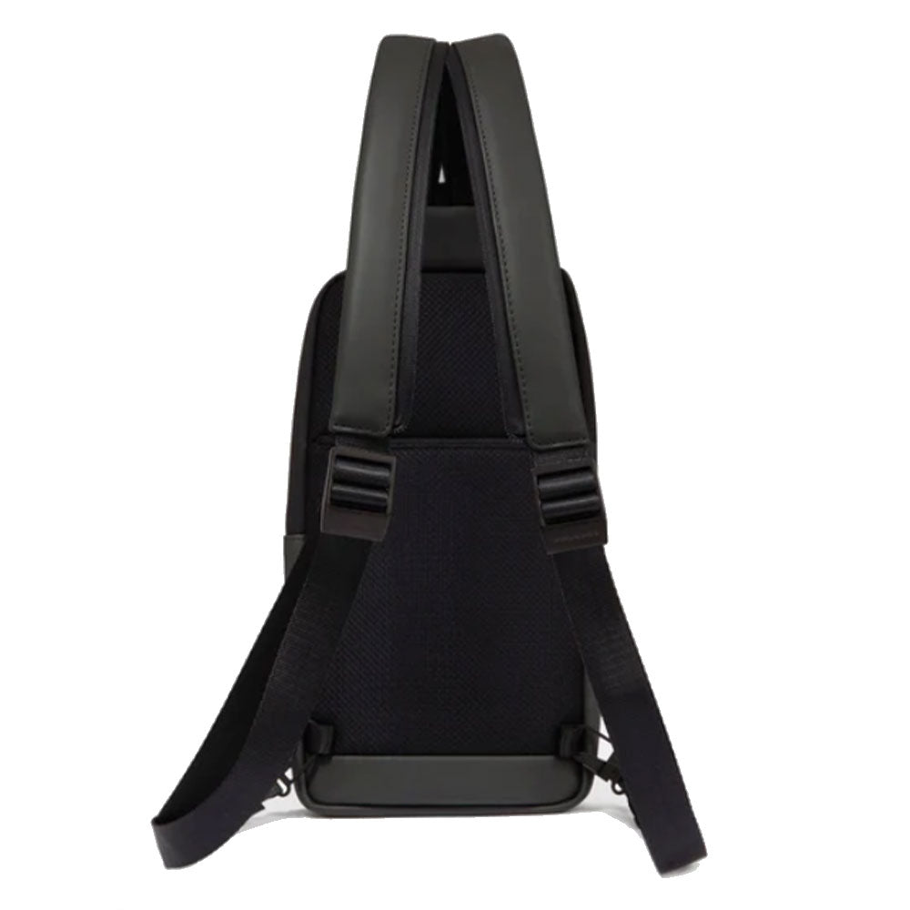 Monospalla Uomo in Tessuto Gommato PIQUADRO Colore Nero Linea Corner 2.0 - CA6466C2OW