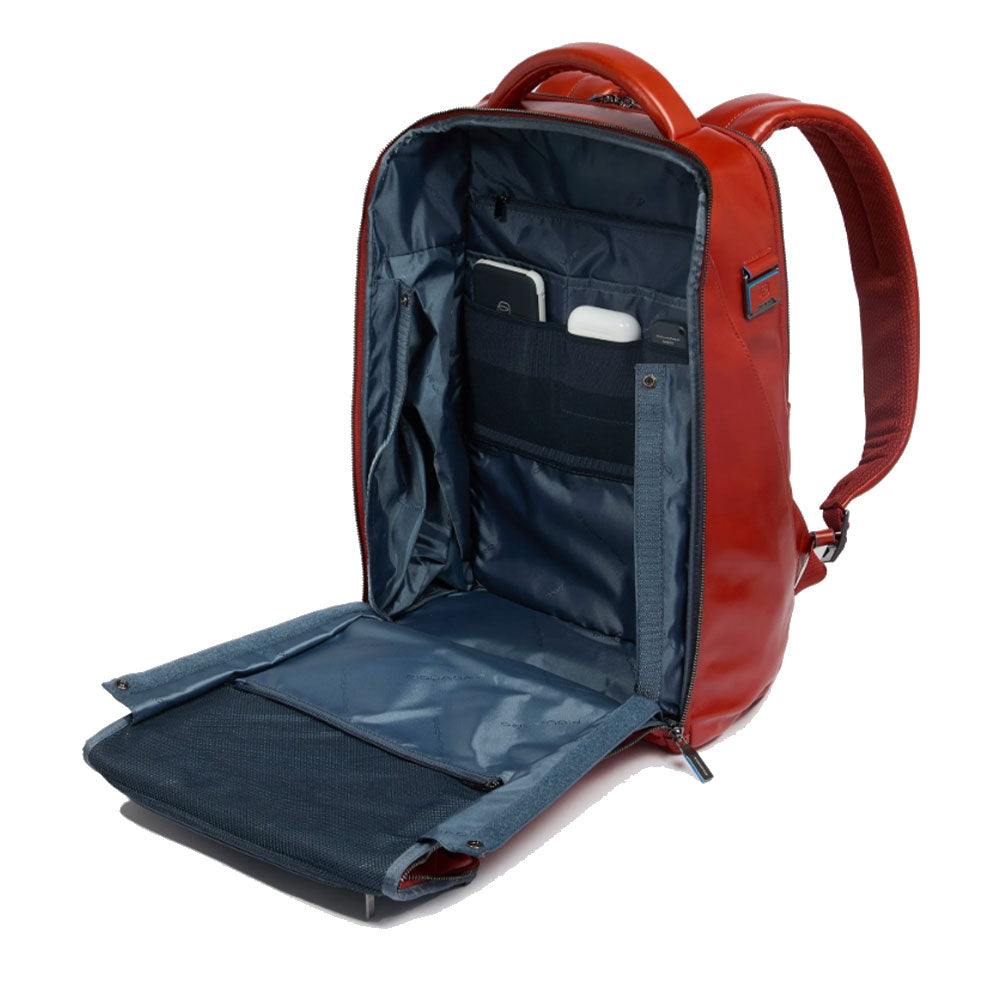 PIQUADRO 14" Laptop-Rucksack aus gelbem Leder Blue Square Line - CA6591B2