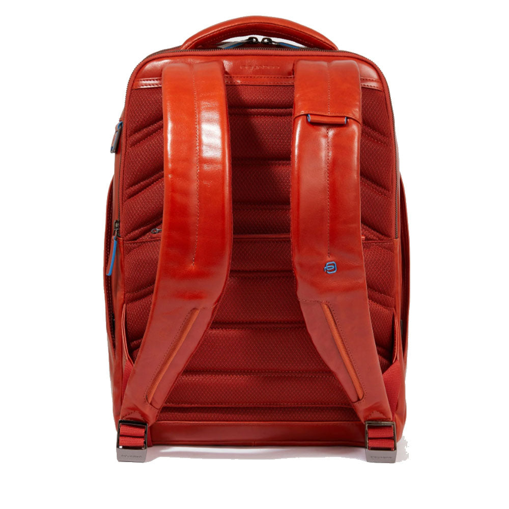 PIQUADRO 15,6" Laptop-Rucksack aus Leder Blue Square Line - CA6593B2