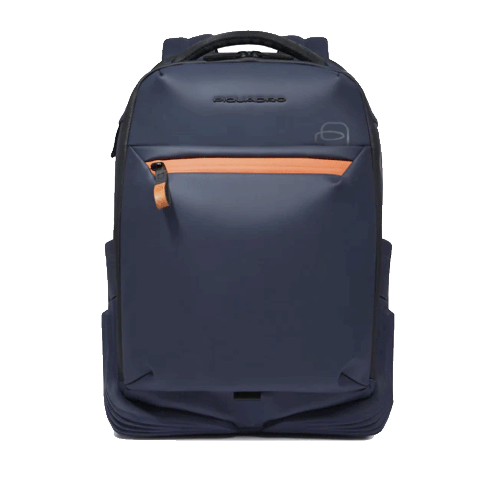 reiserucksack laptopfach PIQUADRO Reiserucksack mit 14" Laptopfach aus blauem Stoff, Corner 2.0 – Cuoieriashop