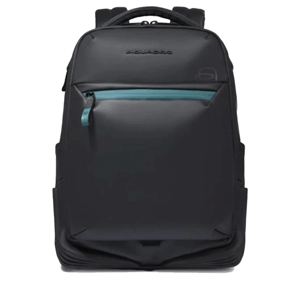 reiserucksack laptopfach PIQUADRO Reiserucksack mit 14" Laptopfach aus schwarzem Stoff, Corner – Cuoieriashop