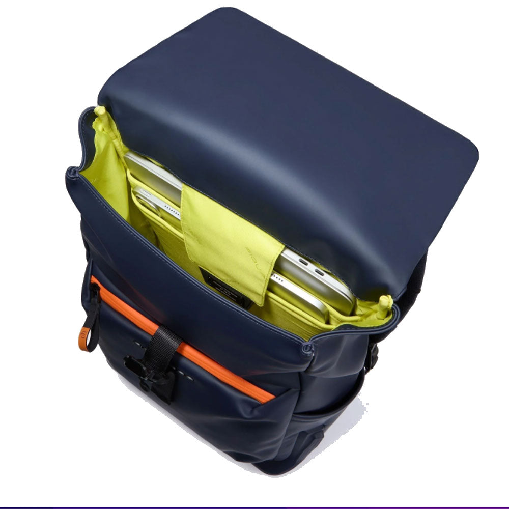 PIQUADRO Herren-Rucksack 14" Computerhalter aus blauem Stoff Corner Line - CA6642C2OW